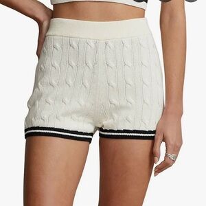 NWT Polo Ralph Lauren Cricket Cable Knit Cotton Blend Shorts Preppy Classic